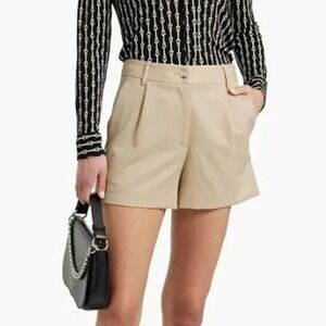 Nili Lotan Beatrice Short Women 00 Khaki High Waisted Tailored New With Tags